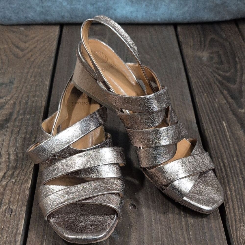 COCLICO Bronze Strappy Sandals 39 - Picture 2 of 11